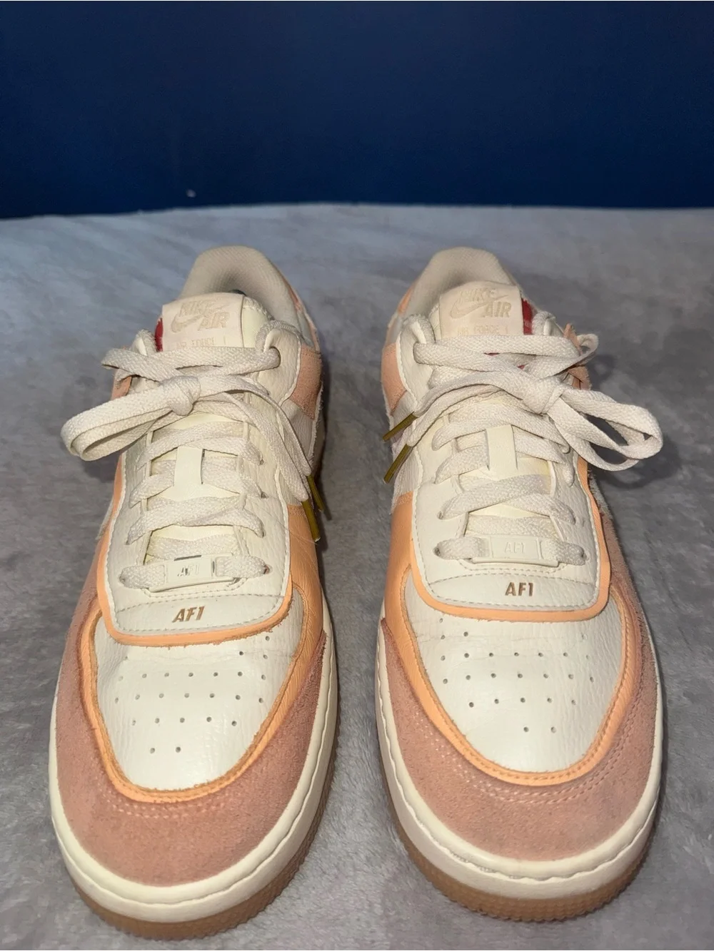 Mens Nike Air Force 1 AF1 Shadow Sisterhood Cashmere Peach & Cream
